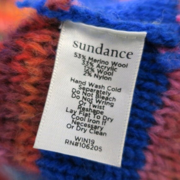 Sundance Striped Horn Duster Cardigan Sweater Merino Wool Blend Women's Small - Picture 5 of 6